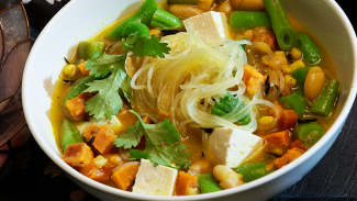 Curry-Tahini-Shoyu Noodle Soup 