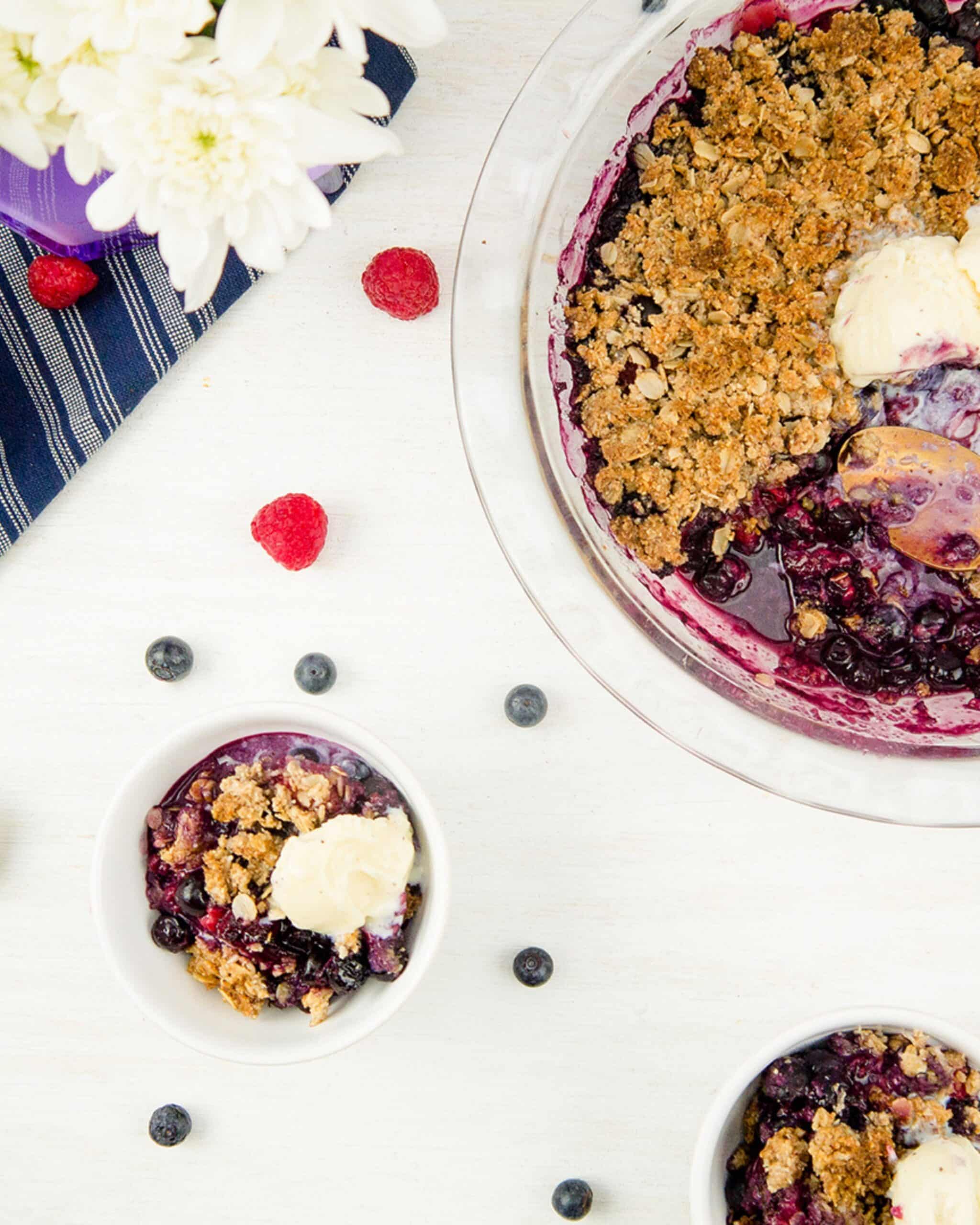 Mixed Berry Crisp Recipe | Easy, Healthy Vegan Desserts