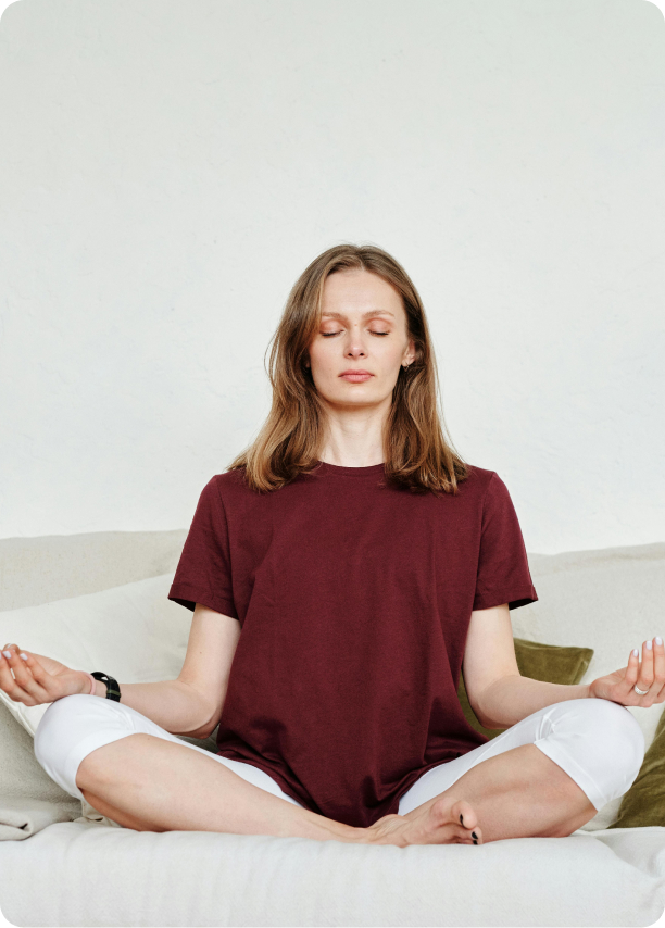 Person meditating