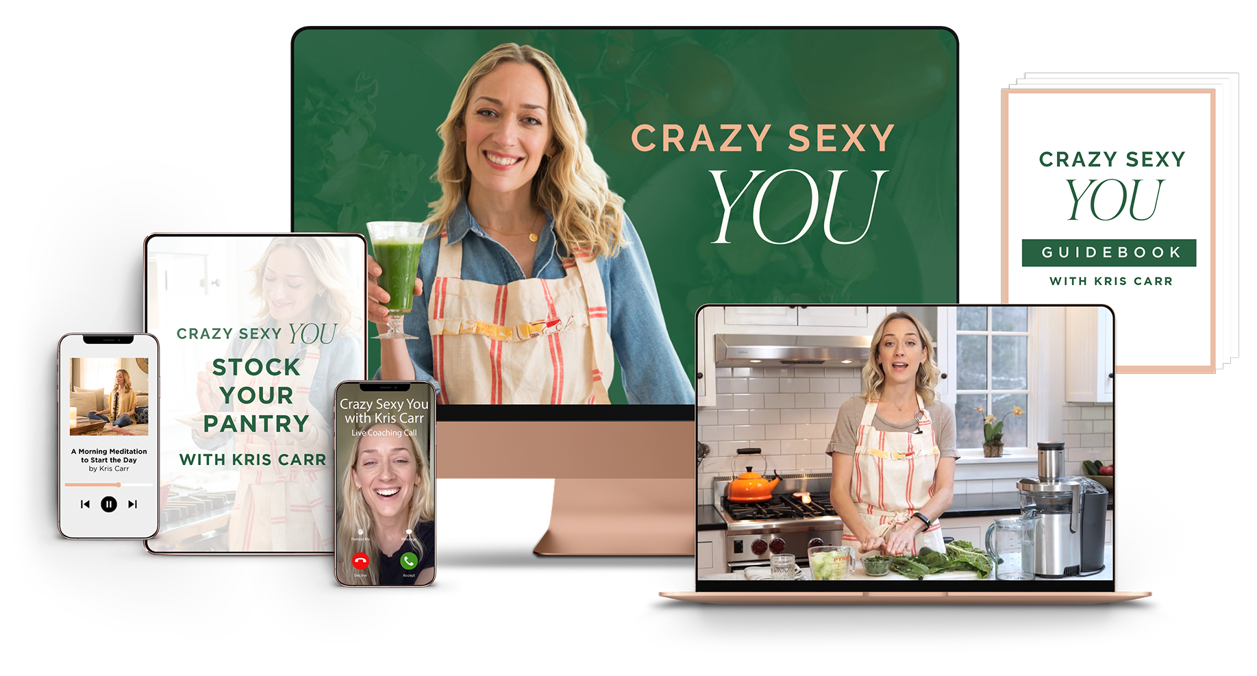 Crazy Sexy You program materials across devices